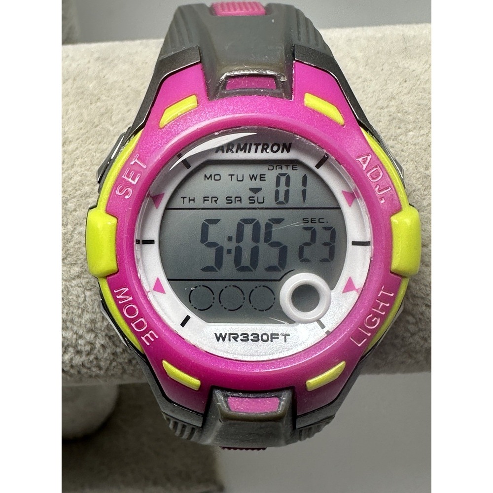 Armitron Pro Sport 45/7030 Ladies Watch New Battery‎ 36MM 7.5" S48